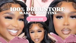 100% DRUGSTORE MAKEUP ROUTINE | ALL Affordable Products | No High-End Makeup | B