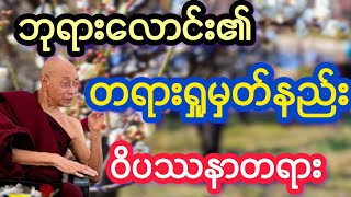 ပါမောက္ခချုပ်ဆရာတော်ဟောကြားသော ဗောဓိသတ္တ၏ ဝိပဿနာ တရားတော်