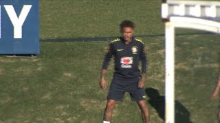 Brazil holds first World Cup training session