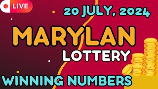 Maryland Midday Lottery Results For - 20 Jul, 2024 - Pick 3 - Pick 4 - Pick 5 - Powerball -Cash4life