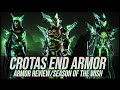 Destiny 2: Crota's End Armor Review | Season of the Wish