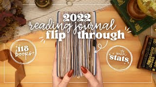 Reading Journal Flip Through (118 Books) + 2022 Reading Stats!