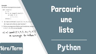 Comment parcourir une liste en Python ?