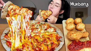 새우러버들 주목!!이 피자 완전 맛있는데요??😲새우 폭탄!!쉬림프 플렉스피자!!🍕ㅣ피자먹방 ㅣPizza ASMR Mukbang