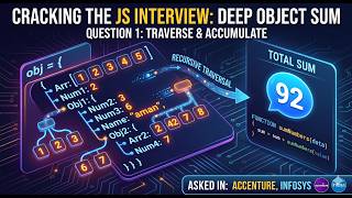 Javascript Coding Interview Question | Find sum of Numbers Inside Nested Object | Problem 1