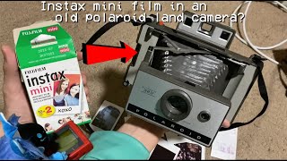 Instax mini film in an old polaroid land camera? (Polaroid land camera 320 packfilm)