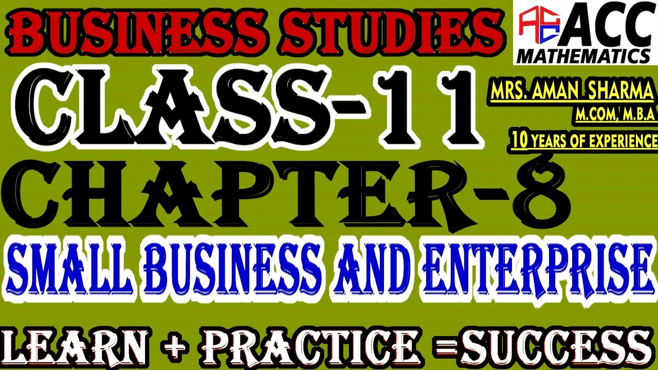 Small Business And Enterprise| Chapter_8|Class_11 - YouTube