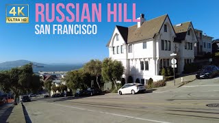 San Francisco 4K - Russian Hill Virtual Walking Tour, California, USA