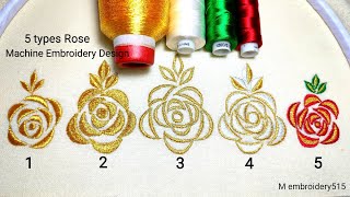 Free motion Rose Embroidery Design Machine Embroidery industrial zigzag machine