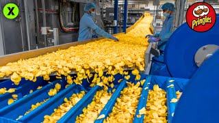 CÓMO se HACEN las PAPAS Fritas PRINGLES 🍟 | FÁBRICA Industrial de PAPAS de Bolsa