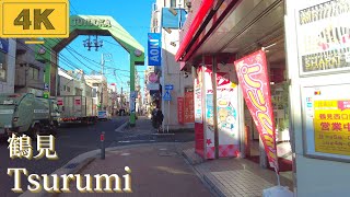 【4K/Kanagawa】 walk in Japan/Tsurumi/鶴見駅西口から豊岡通りを散歩