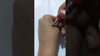 fake scar tutorial only with a pen/😨got a fake cut on my hand😭😂🤣