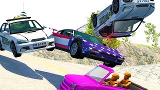 WILDEST DOWNHILL HIGH SPEED POLICE CHASES AND EJECTIONS! - BeamNG Drive Crash Test Compilation