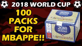 100 PACKS!! 2018 Panini FIFA World Cup Sticker Black Back Italy Box Soccer