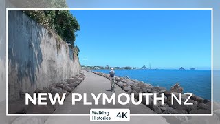 New Plymouth Coastal Walkway | New Plymouth New Zealand Walking Tour  4K | Fitzroy to the Wind Wand