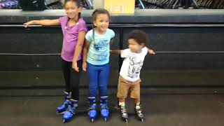 Kids first time ice skating