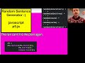 Random Sentence Generator in Javascript: tutorial