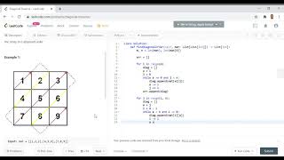 LeetCode 498: Diagonal Traverse: Python Medium