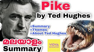 Pike by Ted Hughes | Malayalam Summary | Vidya Education #pike #tedhughes