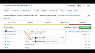 Show code coverage in commit status check