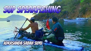 SUP ve ZIPKINLA BALIK AVLADIK - 4K - ADRASAN'DA SABAH SUYU - SUP SPEARFISHING