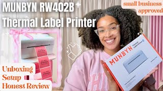 Small Business Owners, You NEED This? MUNBYN RealWriter RW402B Honest Review \u0026 Setup!📦✨