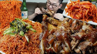 ASMR MUKBANGㅣJokbal, Boiled pig's feet & Spicy Cold noodlesㅣEATING SHOW