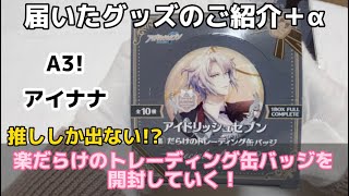 【グッズ開封】届いたグッズを紹介＆推ししか出ない神BOXの楽さんだらけのトレーディング缶バッジ開封していくぅ！