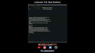 Leetcode 319. Bulb Switcher in Python | Python Leetcode | Python Coding Tutorial | Python Code ASMR