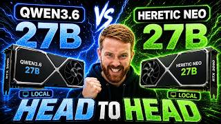 Qwen3.6 27B vs Heretic NEO Code 27B on RTX 3090s | Head-to-Head