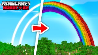 J'ai construit un ARC-EN-CIEL sur Minecraft Hardcore