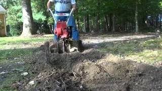 HOW TO USE A ROTOTILLER TO DIG A DRAIN DITCH by \