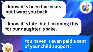 【Apple】My ex comes crawling back 5 years later claiming he wants to get back together for our kid