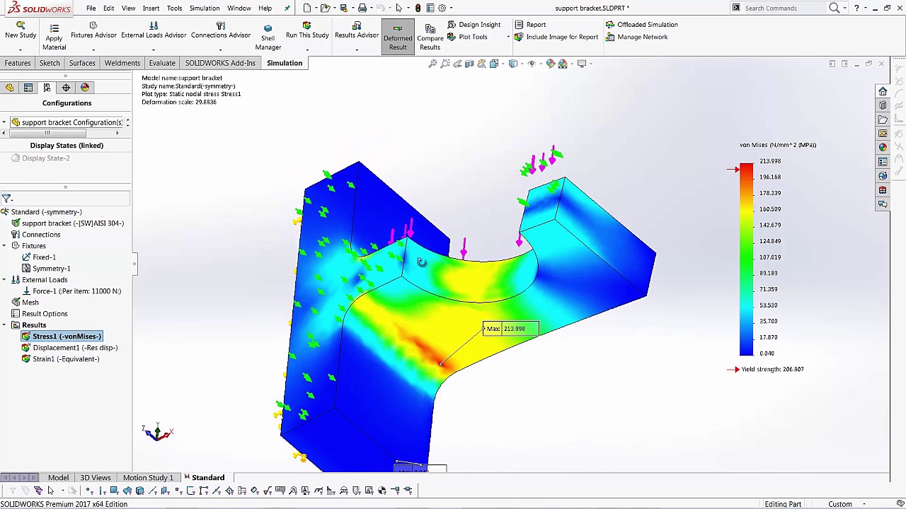 SOLIDWORKS - Adaptive Meshing - YouTube