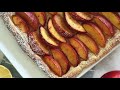 quick and easy to bake puff pastry peach tart