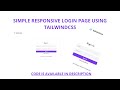 Simple responsive login form using Tailwindcss with code.