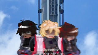 Chris, Nightmare and Goldie in a Droptower: