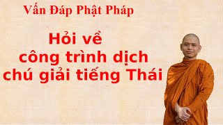 1779. Hỏi về công trình dịch chú giải tiếng Thái