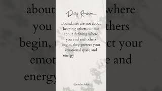 Boundaries protect your peace