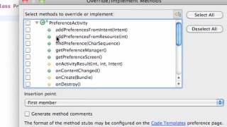 Android Application Development Tutorial 56 Creating a PreferenceActivity
