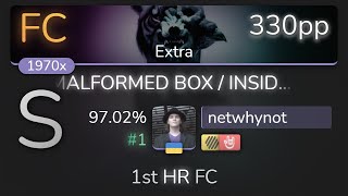 netwhynot | the GazettE - MALFORMED BOX / INSIDE BEAST [Extra] 1st +HDHR FC 97.02% {#1 330pp} - osu!