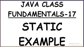 STATIC MEMBERS EXAMPLE IN JAVA (HINDI)