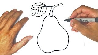 How to draw a Pear Step by Step | Drawings Tutorials