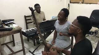 Jamming Some Ewe folk song with the Meloham Jazz band (Seperewa music)