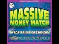 $10 MASSIVE MONEY MATCH - PA Lottery Scratch Off Ticket