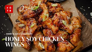 Honey Soy Chicken Wings - Easiest \u0026 Sweet Chicken Recipe - Food On The Block