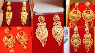 Gold earrings designs new model 2023 - Gold Earrings designs #5  gold jhumme @LatestJewelleryDesigns