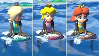 Mario & Sonic at the Olympic Games Tokyo 2020 - All Characters Surfing Gameplay