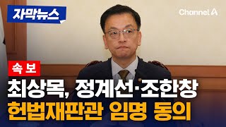 [속보] 최상목, 국무회의서 정계선·조한창 헌법재판관 임명 [자막뉴스] / 채널A