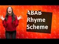 What is an ABAB rhyme scheme?